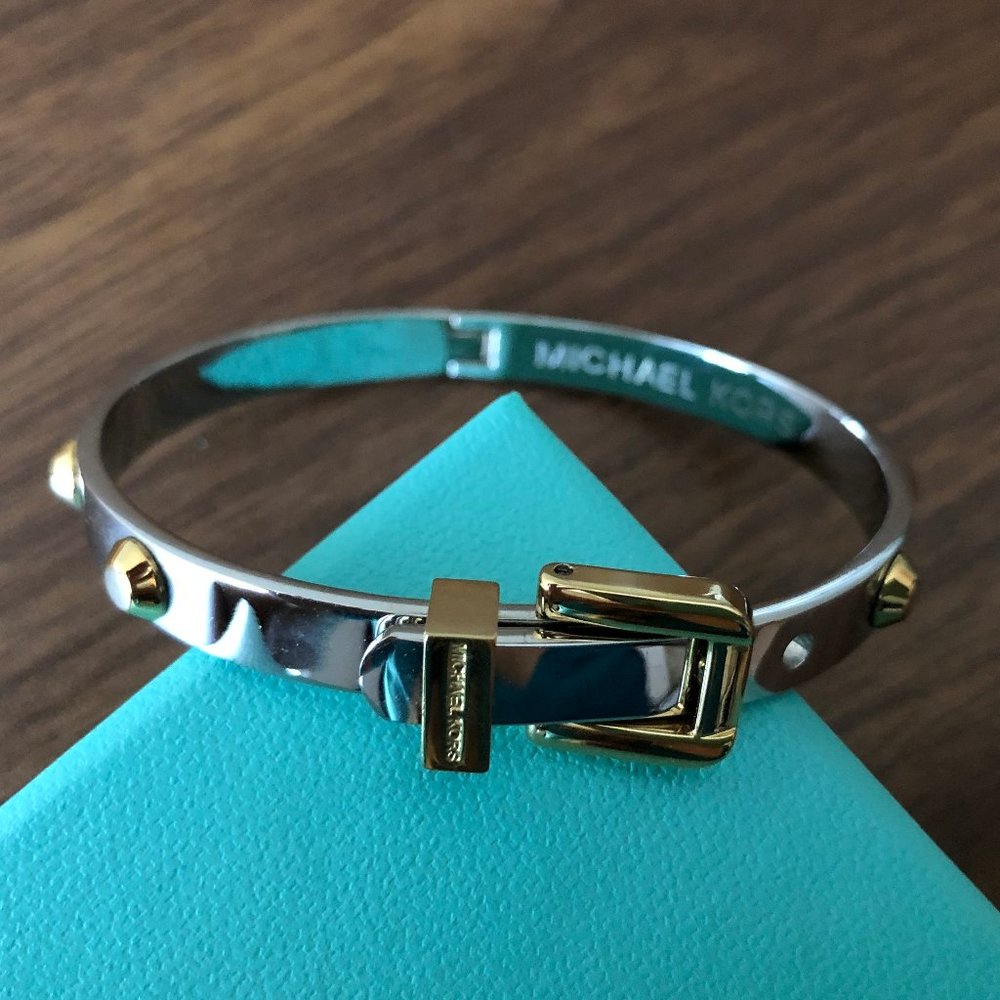 Michael Kors Silver/Gold Buckle Bracelet